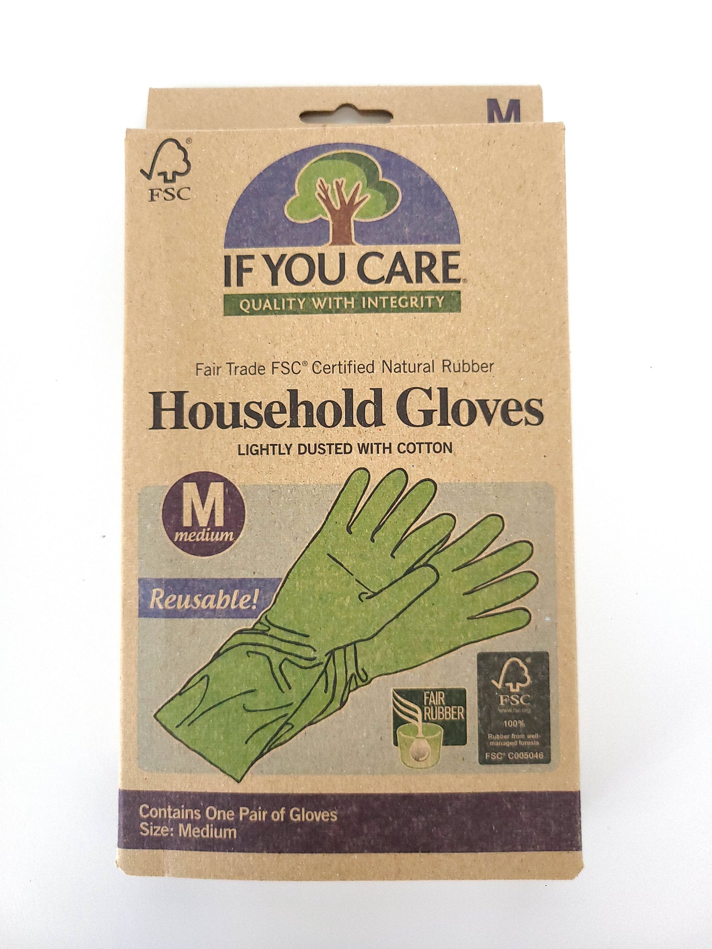 Guantes Reusables de Caucho "Fairtrade"- Medium