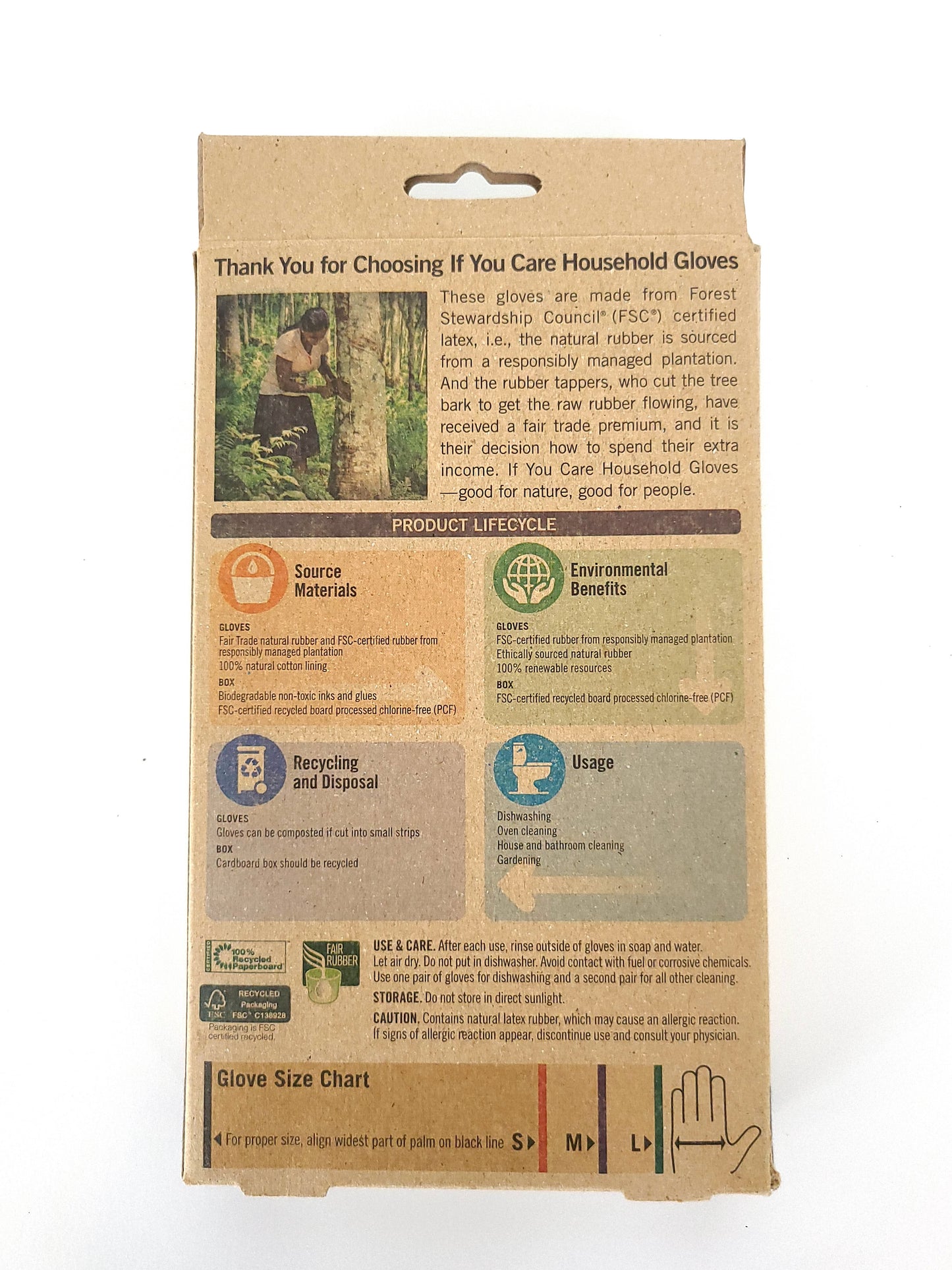 Guantes Reusables de Caucho "Fairtrade"- Medium